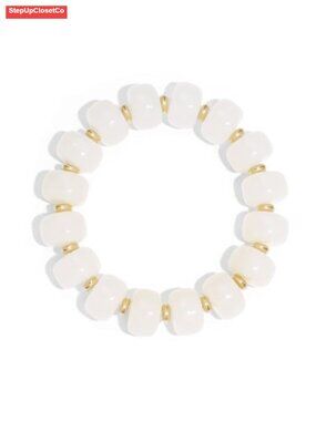 Chunky Resin Stretch Beaded Bracelet for Women Boho Summer Jewelry